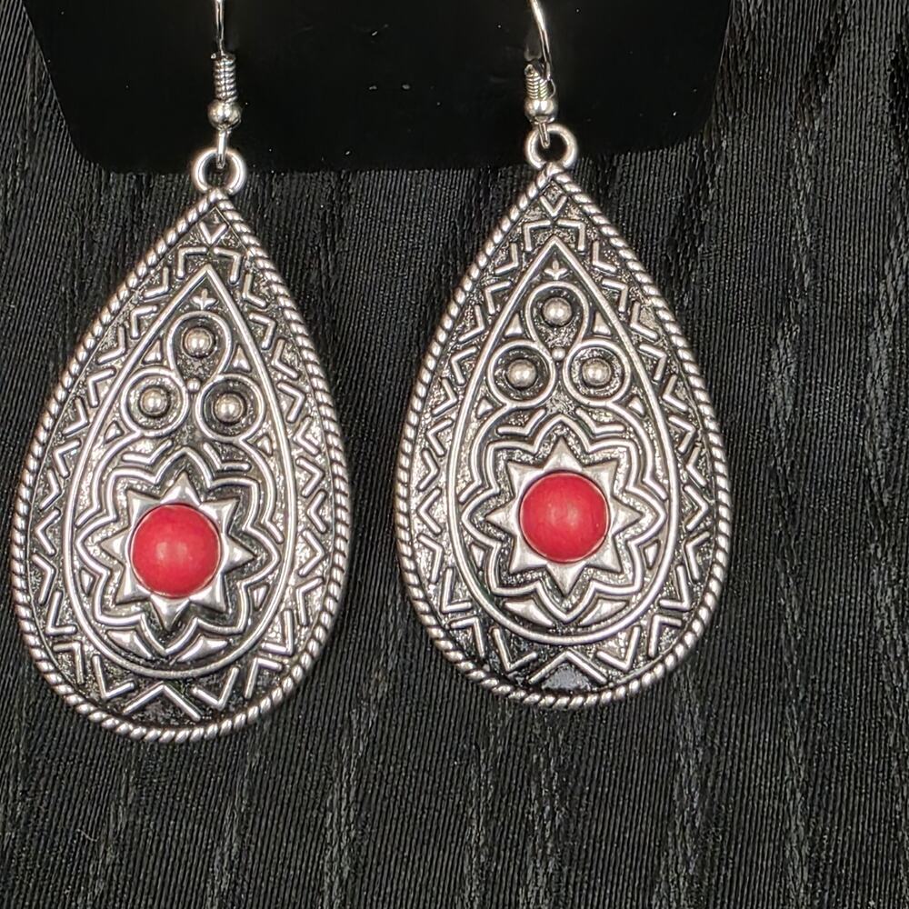 New Paparazzi - Summer Sol - Red - Earrings